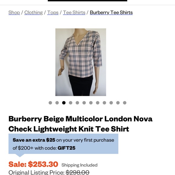 Burberry Nova Check Half Sleeve Top - Picture 9 of 11